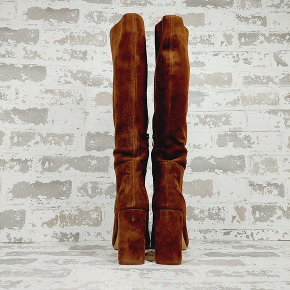 New Steve Madden Annya Brown Suede Knee High Boots C690 - Picture 6 of 12